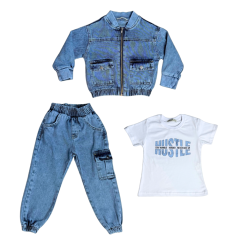 Chlapecký džínový komplet Hustle