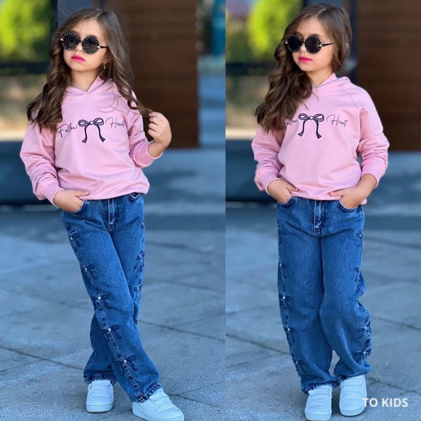 Dívčí komplet Follou Heart Pink - Velikost: 158/164 - 13-14 let