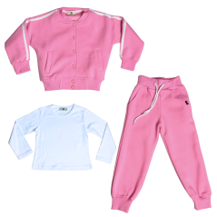 Dívčí třídílný komplet Pink