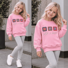 Dívčí souprava Life is short Pink