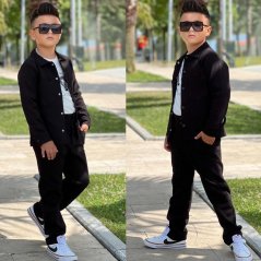 Chlapecký třídílný komplet Black