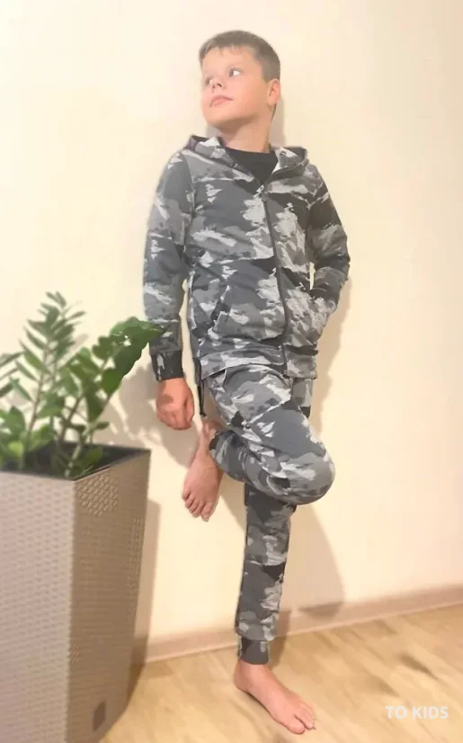 Chlapecká mikina Army grey - Velikost: 140/ 10 let