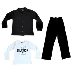 Chlapecký třídílný komplet Black