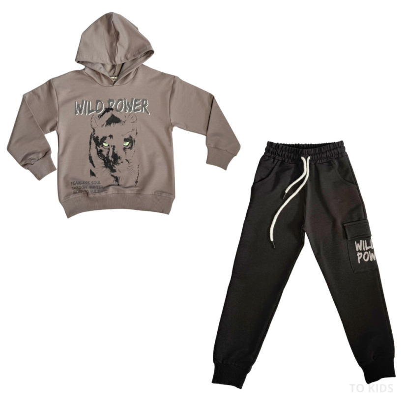 Chlapecká souprava Wild Power Braun - Velikost: 116/122 - 6-7 let