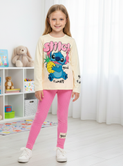 Dívčí komplet Stitch Pink