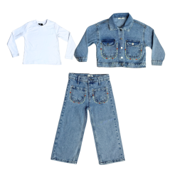 Dívčí třídílný komplet Flowers I.