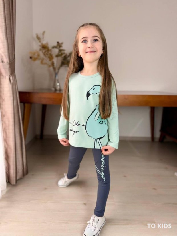 Dívčí komplet Flamingo Green - Velikost: 110/116 - 5-6 let