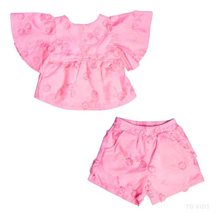 Dívčí set Flowers Pink