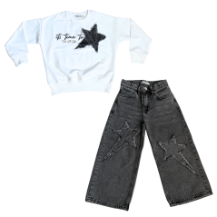 Dívčí komplet It's time Black-White