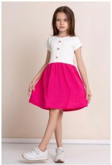 Dívčí šaty Pink-White