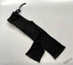 Dívčí žebrované zvonáče black