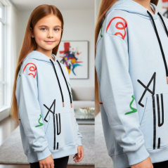 Dívčí mikina Grafity Blue