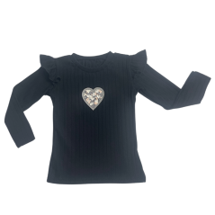 Dívčí blůzka Heart Black