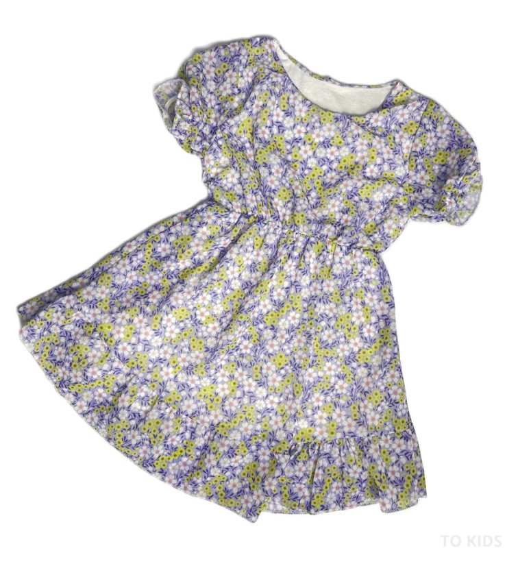 Dívčí šaty Purple flower - Velikost: 152/ 12 let