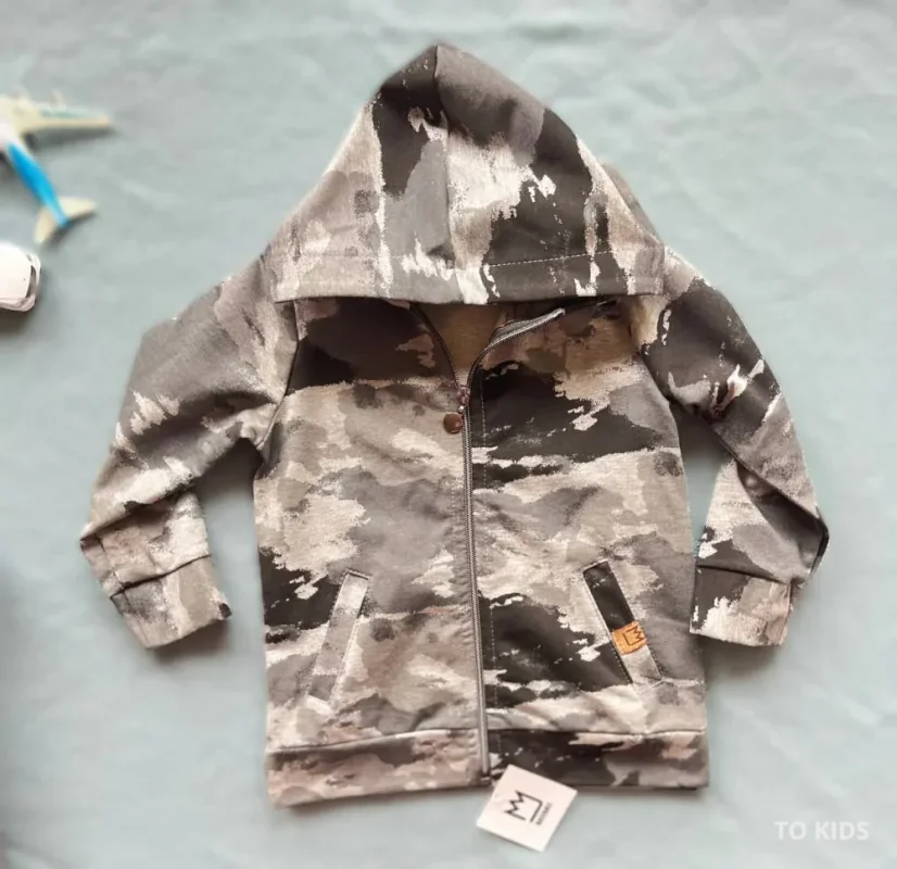 Chlapecká mikina Army grey - Velikost: 140/ 10 let