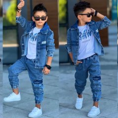 Chlapecký třídílný džínový komplet RAW